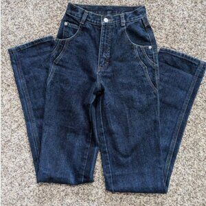 Vtg Juniors Sz 1 (24X36) ROPER High Rise Western Bareback ‘90s Blue Denim Jeans